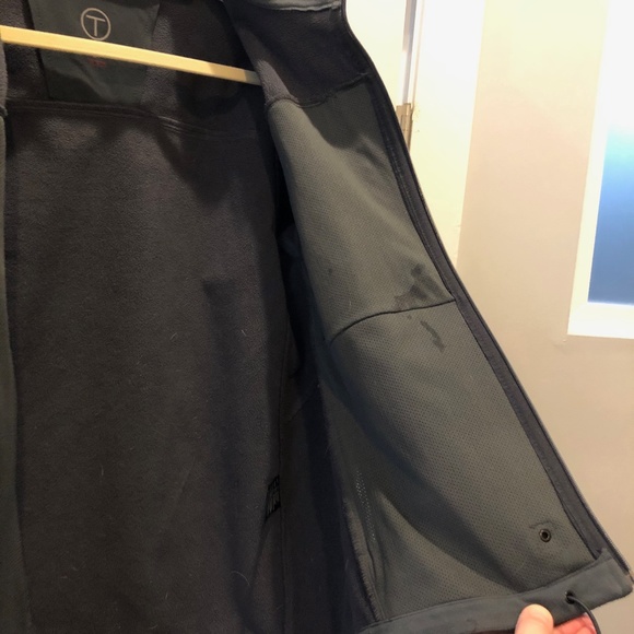 Men's T Tech By Tumi Large Grey Jacket, Blk Fleece - Picture 9 of 9